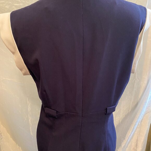 Classic Calvin Klein Navy Blue and White Dress - Picture 3 of 8